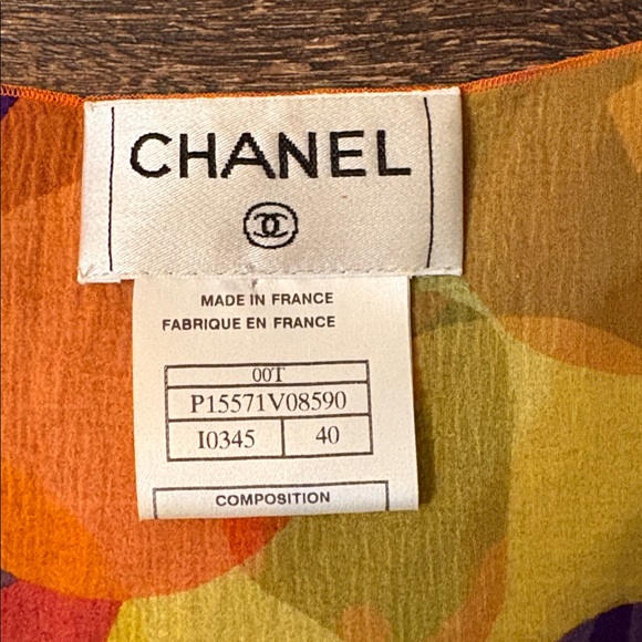 Chanel Spring 2001 Runway Coral Bouclé 3 Piece Set Floral Silk Trim 38/40 US 6 - Picture 12 of 17